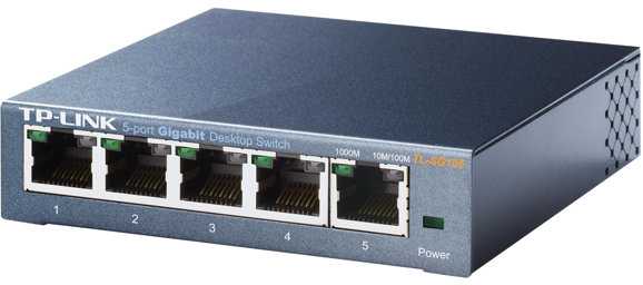 Šakotuvas Komutatorius TP-LINK, 5-port, metalinis korpusas, juodas / TL-SG105