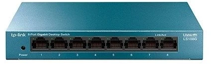 Šakotuvas TP-LINK LiteWave 8 prievadų gigabito darbalaukio komutatorius su 8 gigabito RJ45 prievadais, plieniniame korpuse
