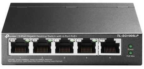 Šakotuvas TP-LINK | Jungiklis | TL-SG1005LP | Nevaldomas | Darbalaukis | PoE+ jungtys kiekis 4 | Maitinimo tipas Išorinis