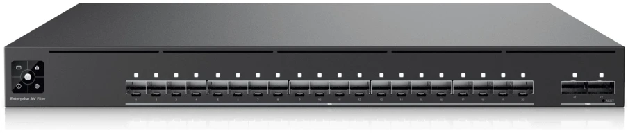 Šakotuvas Ubiquiti UniFi EAV-Fiber komutatorius, 22 prievadai, 20x SFP, 2x QSFP28, 3 sluoksnis