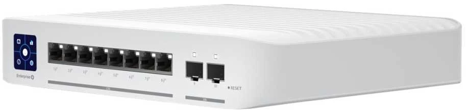 Šakotuvas UBIQUITI USW-ENTERPRISE-8-POE UNIFI SWITCH 8x 2.5GB/S RJ45 POE+ 2x 10GB/S SFP+ TOUHSEKRANAS IŠ VISO 120W