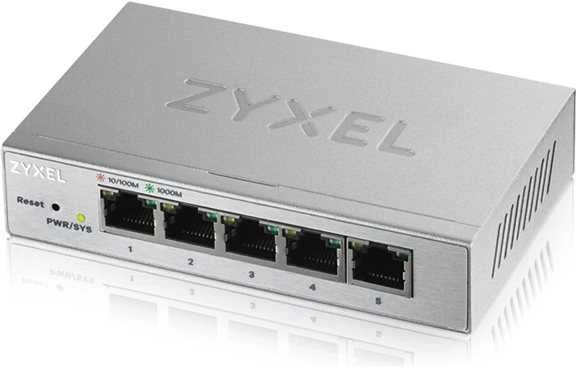 Šakotuvas Zyxel GS1200-5V3 Valdomas L2 Gigabit Ethernet (10/100/1000) Desktopas Pilka