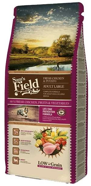 Sam´s Field Dog Fresh su vištiena ir bulvėmis ADULT LARGE 13kg