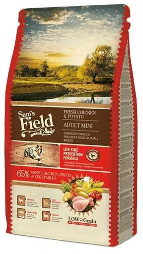 Sams Field Sam´s Field Dog Fresh vištiena&ryžiai ADULT MINI 8kg