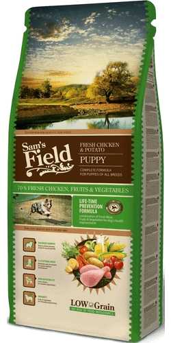 Vafo Praha Sro Sam´s Field Dog Fresh su vištiena ir bulvėmis PUPPY 2,5kg