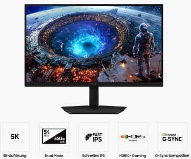 Monitorius Samsung | Odyssey G8 LS27HG806EFXEN | 27 " | IPS | QHD | 16:9 | 360 Hz | 1 ms | 5120 x 2880 pikselių | 350 cd/m² | HDMI jungtys quantity 2 | Juodas