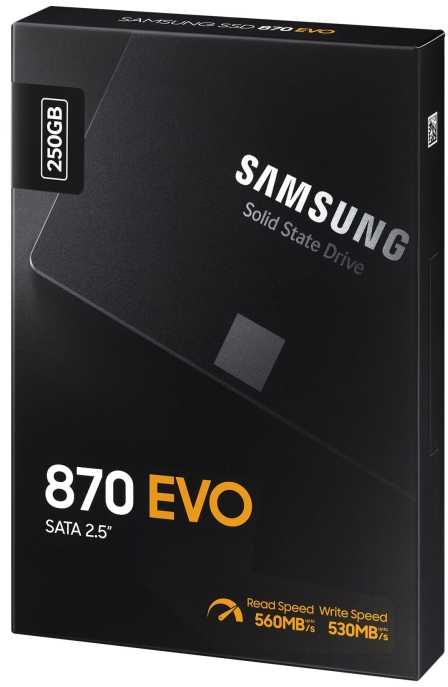 Kietasis vidinis diskas SSD SAMSUNG 870 EVO 250GB/SATA/ML/2,5/MZ-77E250B/EU