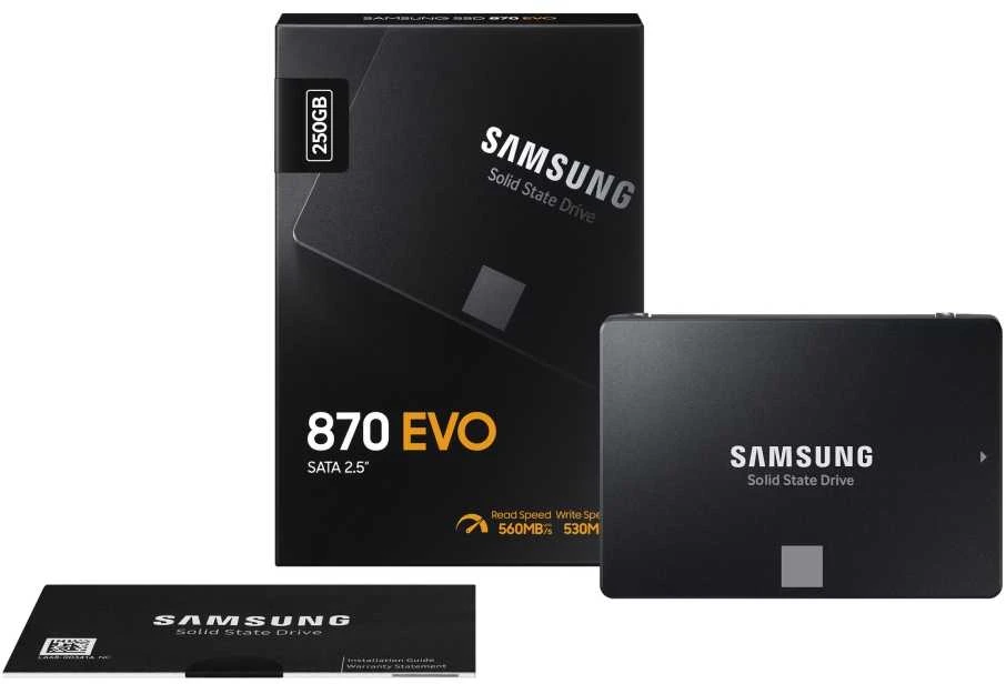 Kietasis vidinis diskas SSD SAMSUNG 870 EVO 250GB/SATA/ML/2,5/MZ-77E250B/EU