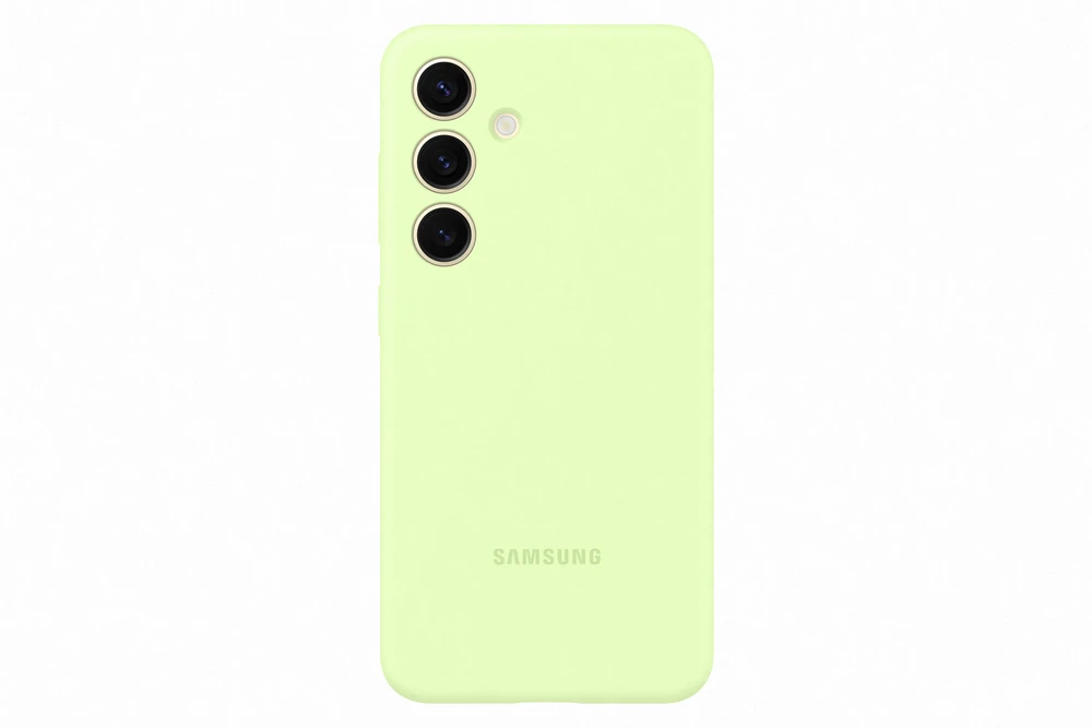 Dėklas „Samsung Galaxy S24+“ silikoninis dangtelis šviesiai žalias