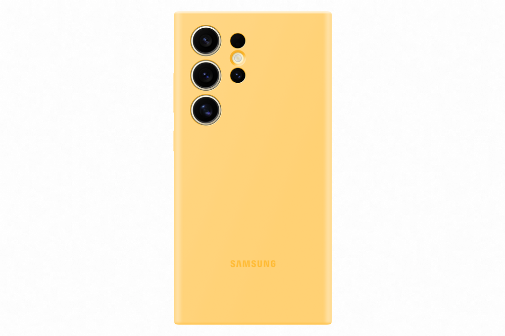Dėklas „Samsung Galaxy S24 Ultra“ silikoninis dangtelis „Geltona“.