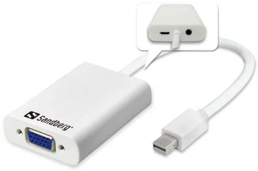 Sandberg Adapteris MiniDP>VGA+Audio