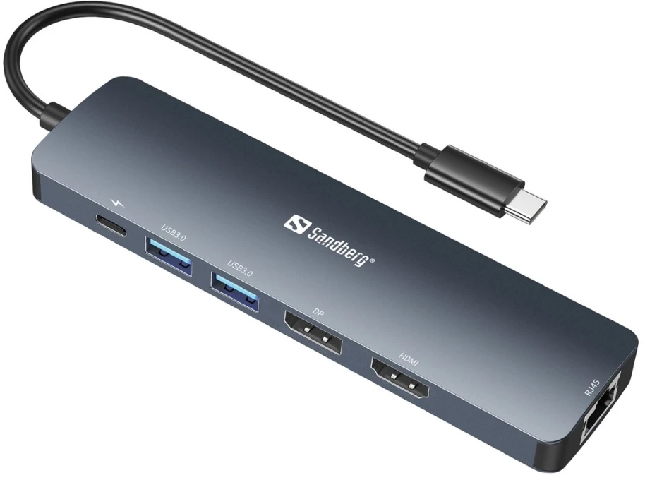 Sandberg USB-C 8K ekrano dokas
