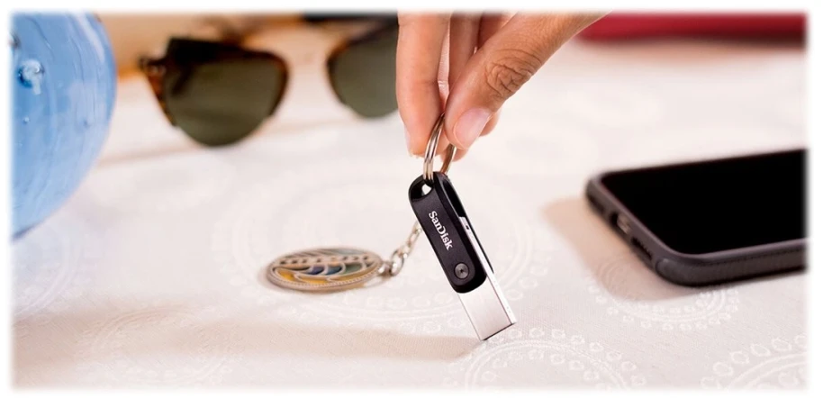 USB laikmena SanDisk iXpand Phone Drive Go Lightning 128 GB, juoda