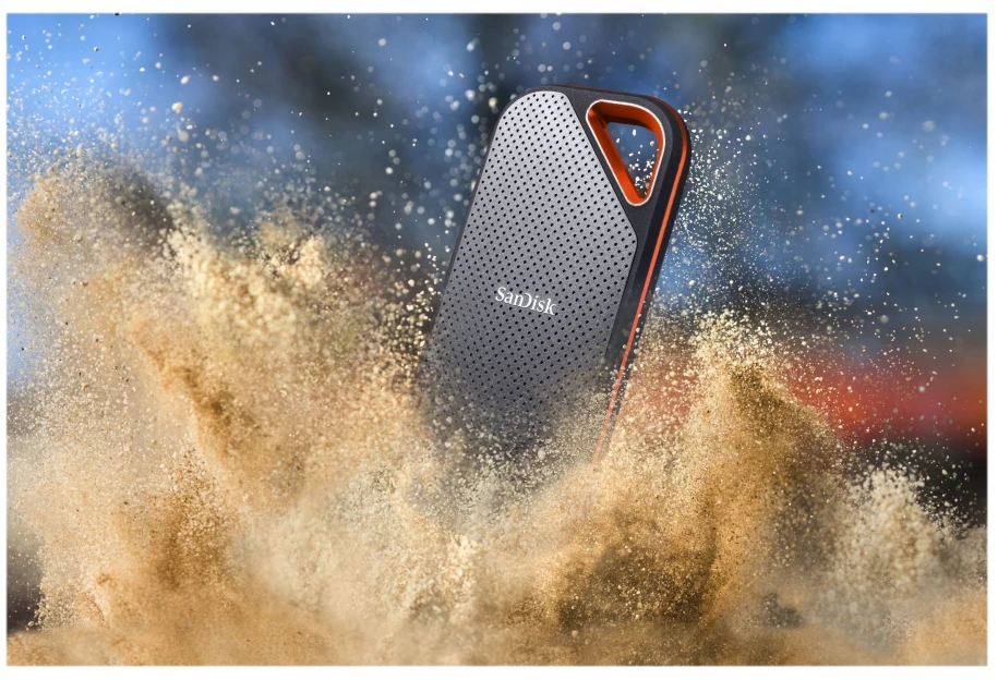 Išorinis kietasis diskas SanDisk Extreme PRO 1TB SSD, Juodos/Oranžinės spalvos