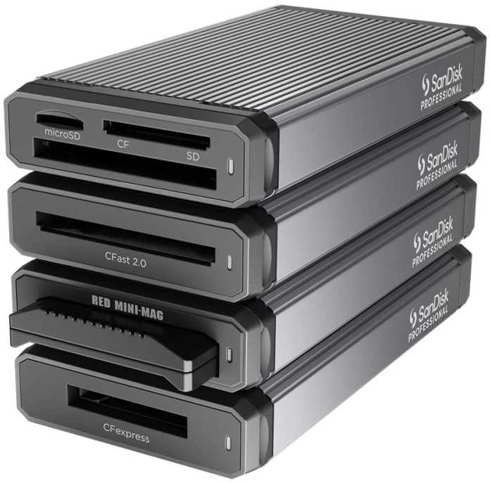 Atminties kortelė Western Digital SANDISK Professional PRO-READER Cfast USB-C 3.2 gen 2 didelio našumo kortelių skaitytuvas