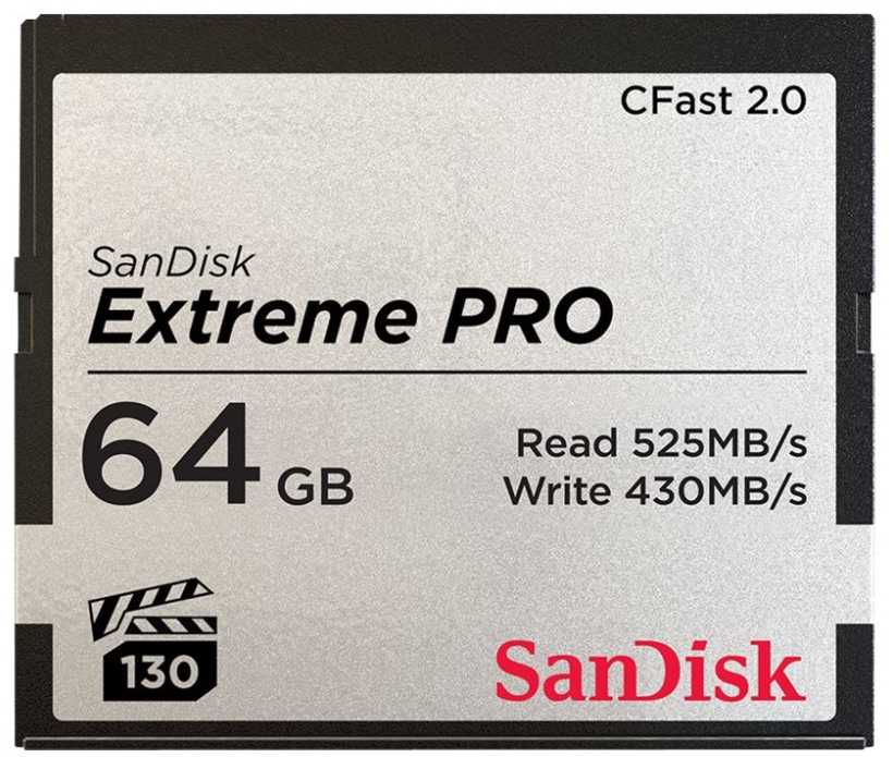 Atminties kortelė SanDisk CFAST 2.0 VPG130 64GB Extreme Pro SDCFSP-064G-G46D