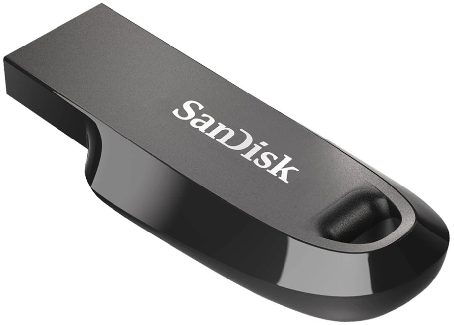 SanDisk Ultra Curve, 32 GB, USB Type-A, 3.2 Gen 1 (3.1 Gen 1), 100 MB/s, Kiti, Juoda
