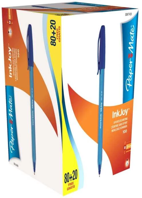 Papermate Rašiklis „InkJoy" mėlynos sp.,100 RT M 20 vnt.