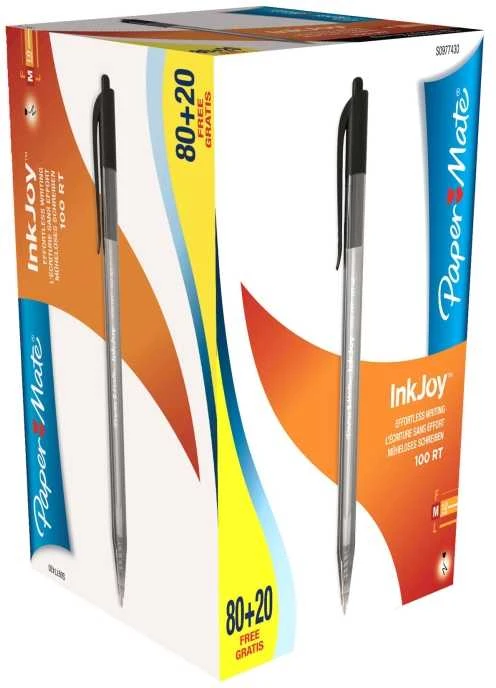 Papermate Rašiklis „InkJoy“ juodos sp., 100 RT M
