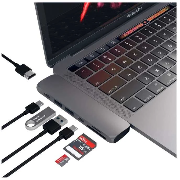 Apple Satechi USB-C 7 Multiport Kosminė pilka adapteris