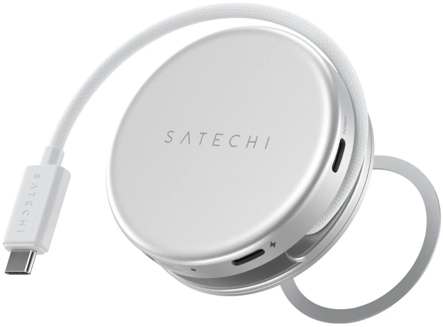 „Satechi OntheGo?“ 5 viename daugiaportinis adapteris, skirtas „MacBook Neo“ (sidabrinis)