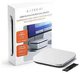 Disk adapter Satechi USB4 Slim NVMe SSD Enclosure sidabrinis