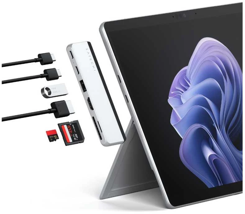 „Satechi Dual USB-C Hub“, skirtas „Surface Pro 9“.