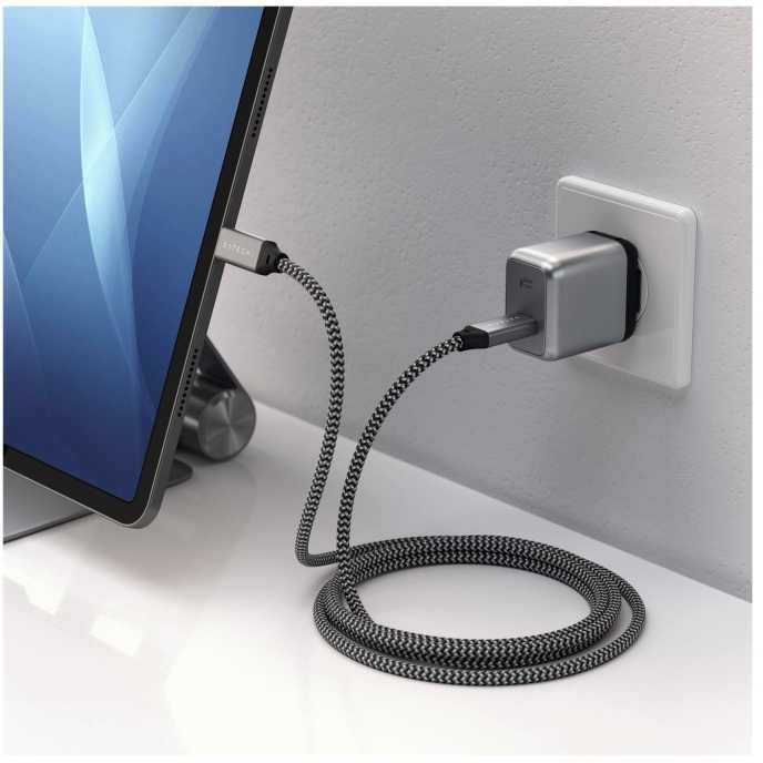 Satechi USB4 100W USB-C – USB-C 80cm (pilka erdvė)