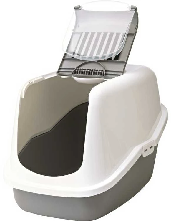 Savic Tualetas namas NESTOR su durelėm ir filtru, 56x39x38.5cm, baltas/pilkas