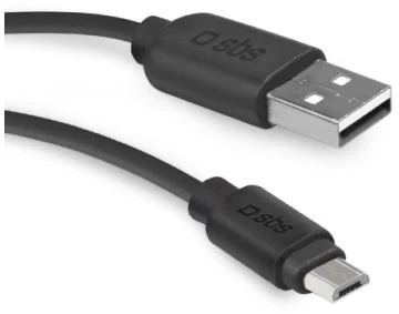 MicroUSB Įkrovimo 2m Laidas SBS Juodas