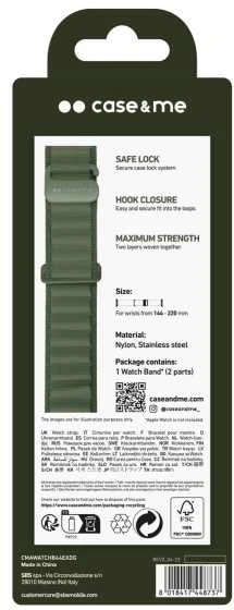 Case4Me SBS „Extreme“ laikrodžio dirželis, skirtas „Apple Watch“ 42/44/45/49 mm. Žalias.