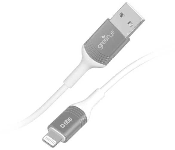 SBS GreenLine USB auf Lightning Kabelis 1,2m MFi baltas