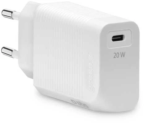SBS GreenLine Reiselader 20W USB-C PD baltas
