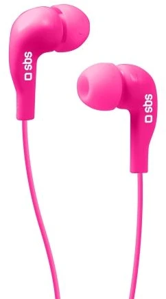 SBS į ausis įkišamos stereo earset Studio Mix 10 - jack 3,5 mm su mikrofonu ir answer button - Ausinės - į ausis įkišamos - Calls & Music - Rožinė - Dvipusės - 1.2 m