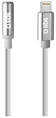 SBS TEADAPTJACKMFIW garso adapteris Lightning į 3,5 mm MFI 0,15 m, baltas