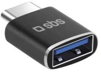 Juodas SBS USB-C į USB-A adapteris