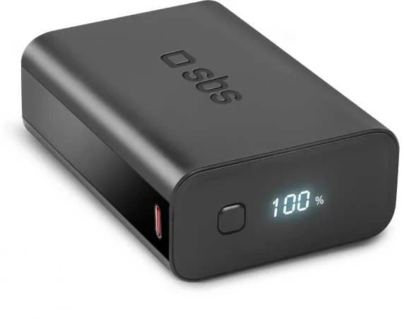SBS Powerbank 20.000 mAh Power Delivery 20W mit LCD-Ekranas juodas