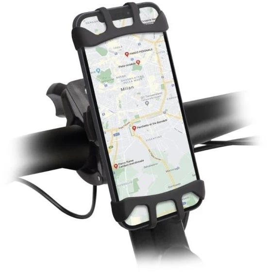 E-Go Holder 360° Rot Electric Scooter/Bike iki 6.5" By SBS Juodas
