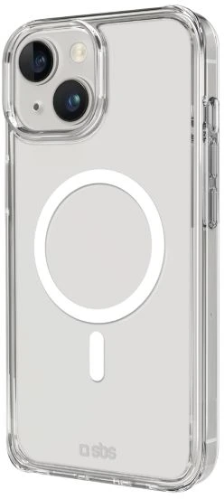SBS standus skaidrus dėklas, suderinamas su MagSafe įkrovimu, skirtas iPhone 15