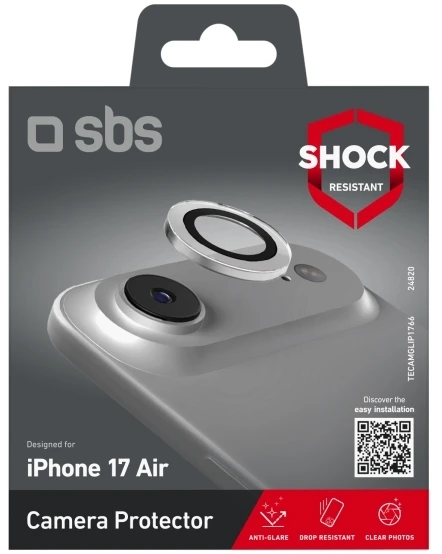 SBS TESCRGLIP1766, Apple, iPhone 17 Air, Atsparus įbrėžimams, Atsparus smūgiams, Permatomas, 1 vnt.
