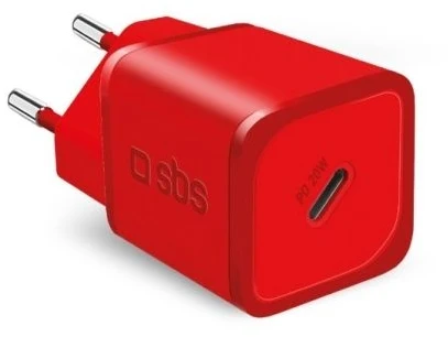 SBS TETRGAN1C20R 20W GaN laidinis įkroviklis su Power Delivery - Raudona