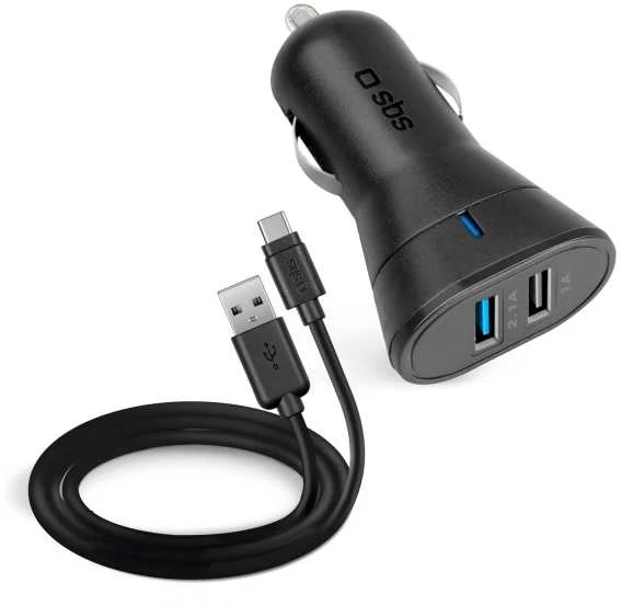 Įkroviklis SBS Mobile 2x USB-A 2.1 A (TEKITCRC2U21AUL)