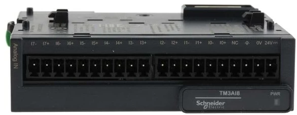 Schneider Electric FC4A serijos PLC įėjimo/išėjimo modulis, skirtas naudoti su Modicon M221, Modicon M241, Modicon M251, srovės, įtampos, analoginės įvesties modulis, 8 įėjimai, IP20, CE UKCA RCM EAC CULus CULus HazLoc, -10 - 55 °C, -25 - 70 °C
