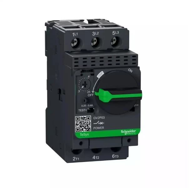 Schneider Electric Schneider Motor jungiklis su rankenėle 0,25-0,4A varžtais gnybtais - GV2P03