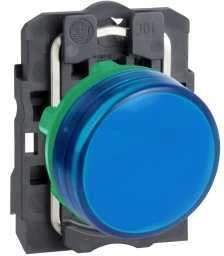 Mėlyna 22mm signalinė lemputė