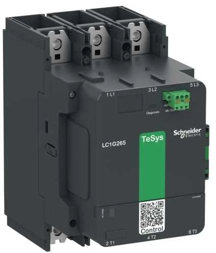 Schneider Electric TeSys F LC1G265 kontaktorius, 100–250 V AC/DC ritė, 3 polių, 385 A, 1 NO + 1 NC