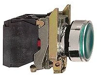 „Schneider Electric“ valdymo mygtukas 22 mm žalias spyruoklinis grąžinimas su apšvietimu 1Z 1R (XB4BW33B5)