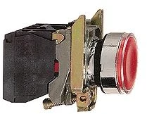 Schneider Electric Control mygtukas 22mm raudona su spyruokle apšviesta 1Z 1R (XB4BW34B5)