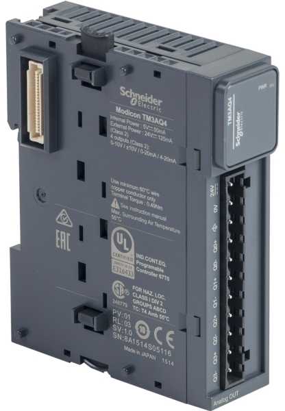 Schneider „Modicon TM3-4“ (TM3AQ2) 4 analoginių įėjimų modulis