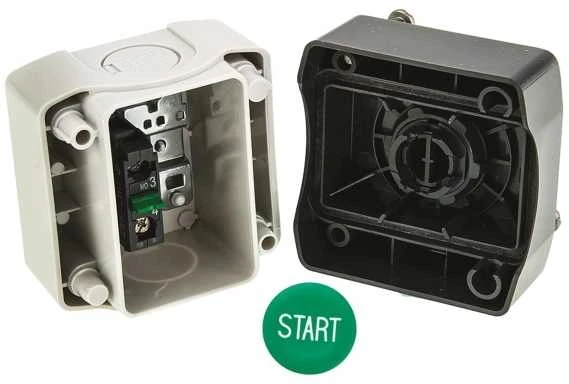 Schneider Electric XALD103 Gehäuse 1Drucktaster 1S START flach grün